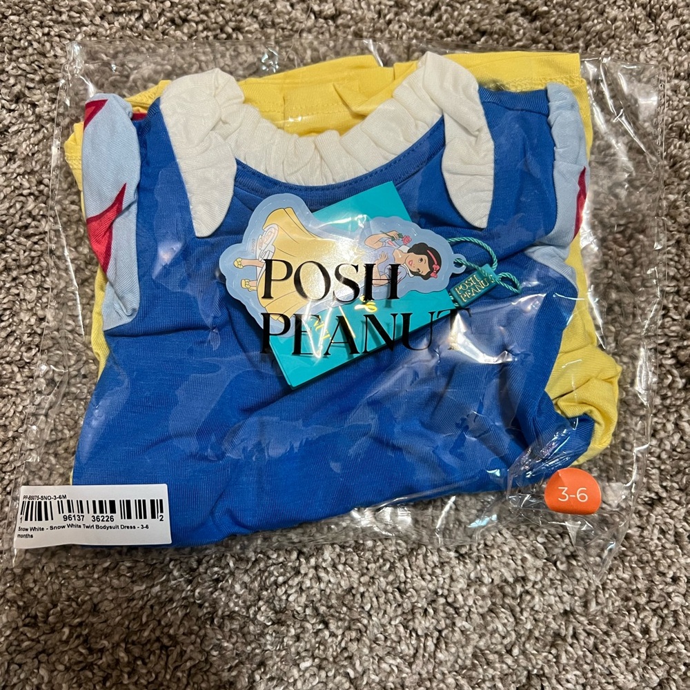 Posh peanut Snow white twirl dress NWT 3-6 months